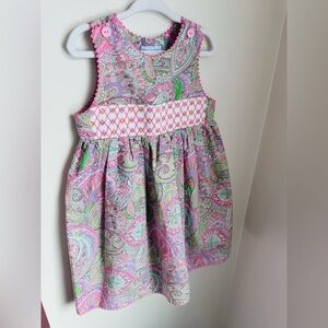 Vive La Fete Girls Paisley Smocked Dress Size 3